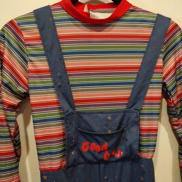 Seed Of Chucky Iconic Good Guy Overalls Halloween Costume Kid's M (8-10) Cosplay - Picture 2 of 7